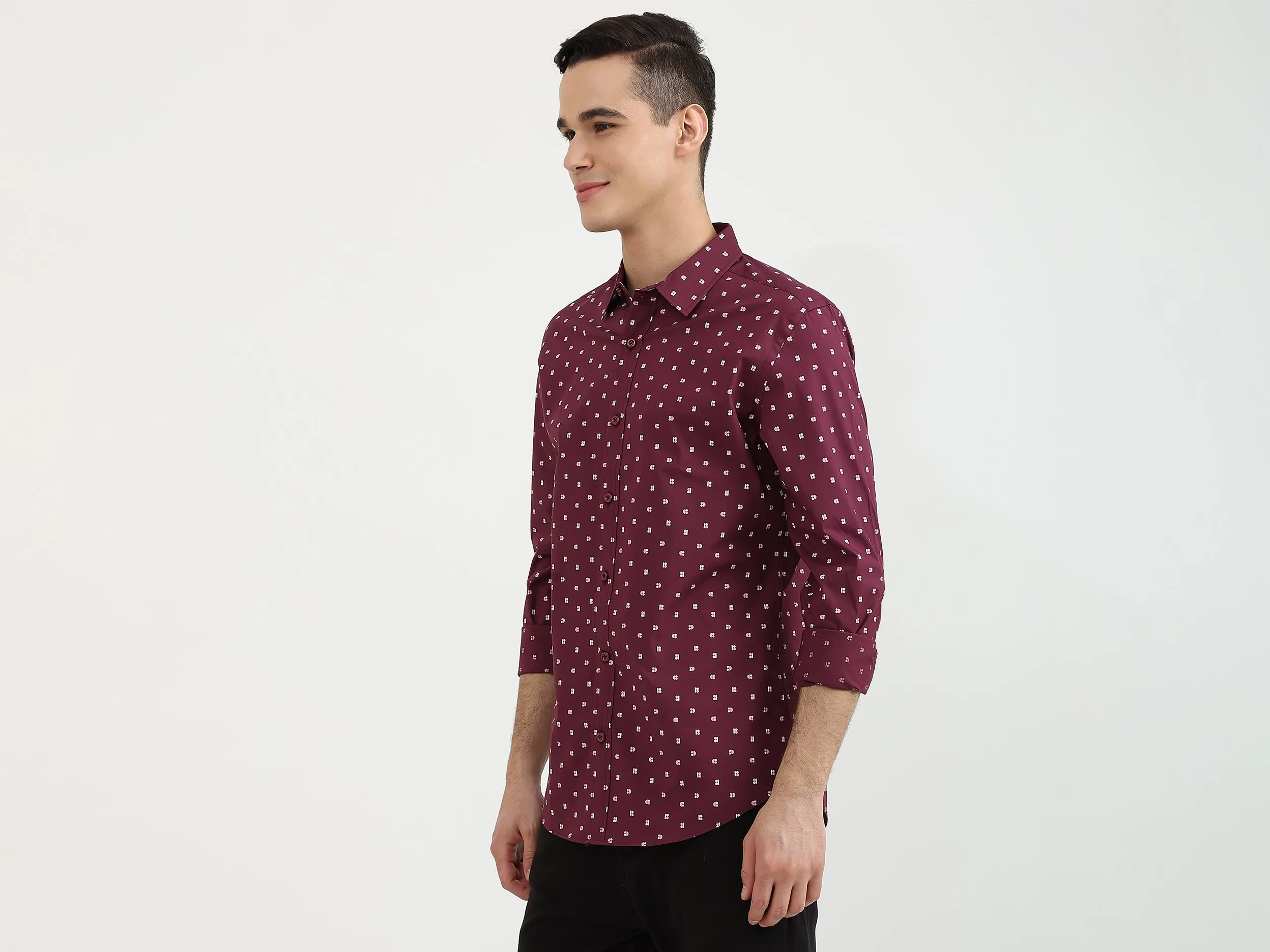 Mens Slim Fit Printed Shirt