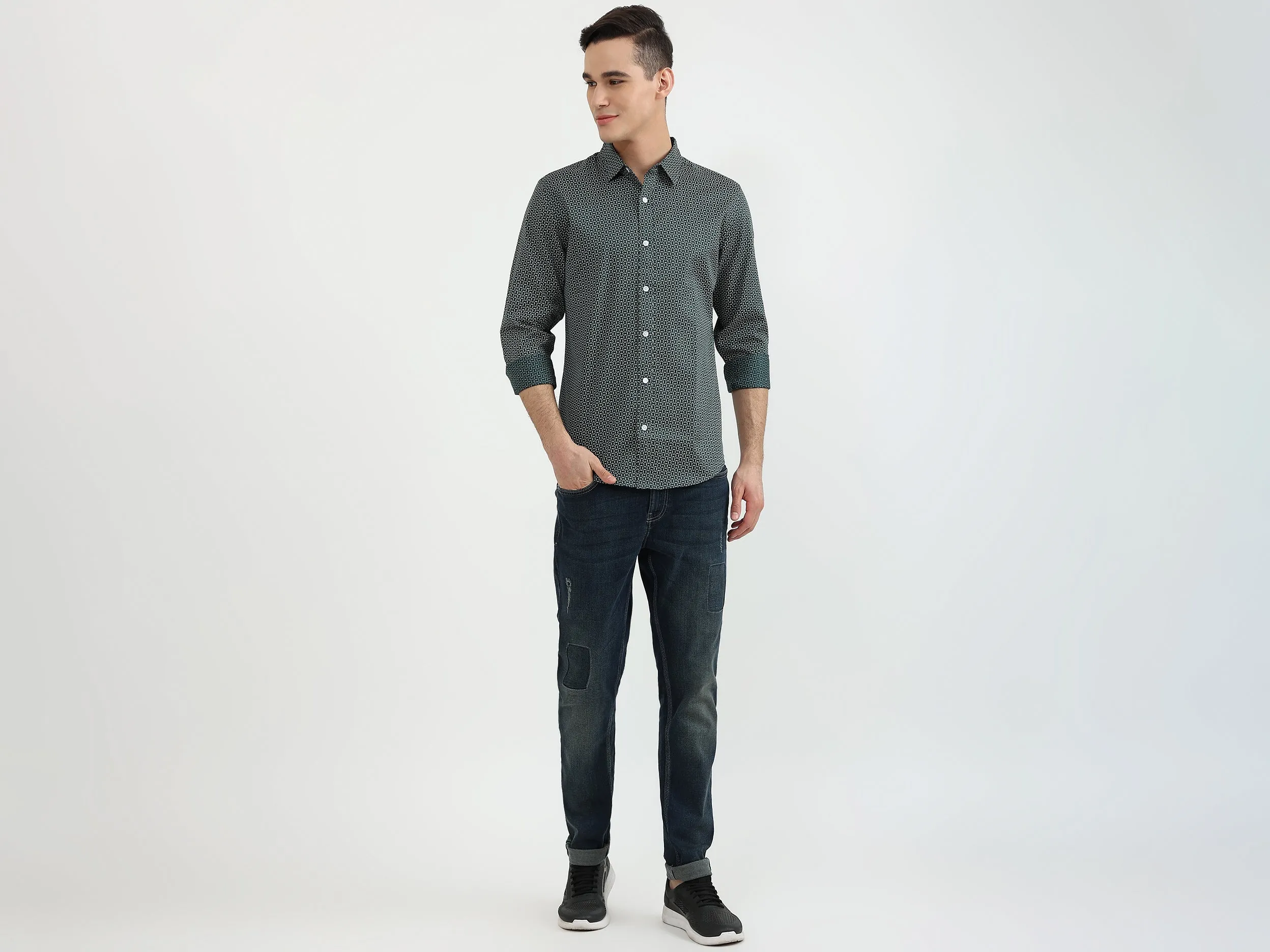 Mens Slim Fit Printed Shirt