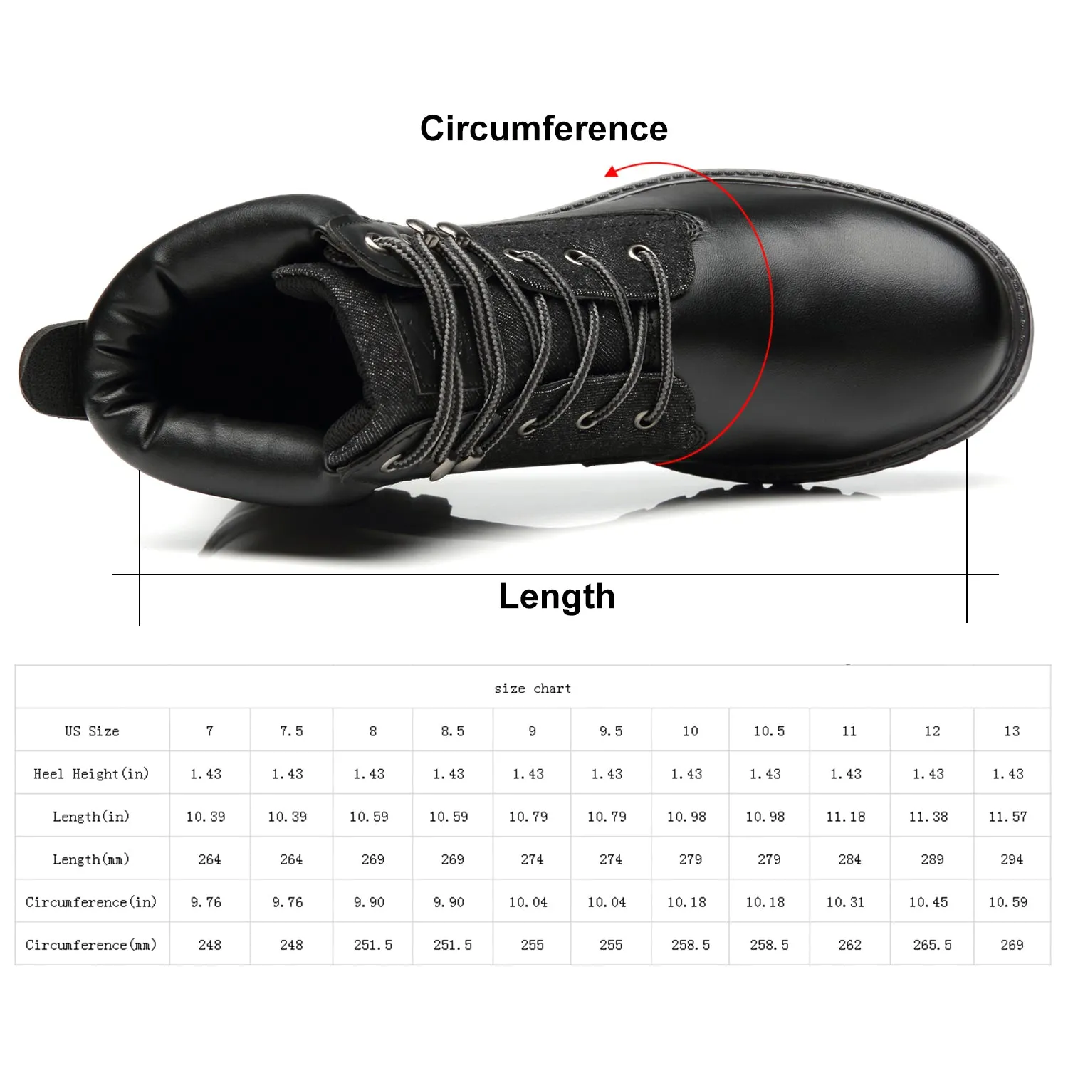 Men's Snow Winter Lace Up Boots Casual Comfortable Dress Boots for Men