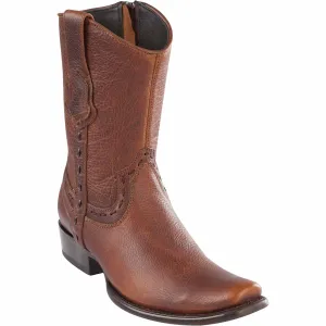 Men's Wild West Genuine Leather Dubai Toe Short Boots 279B99