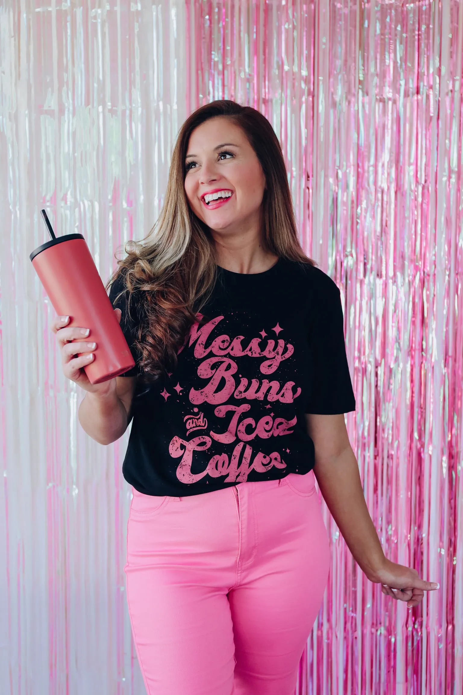 Messy Buns Graphic Tee - Black