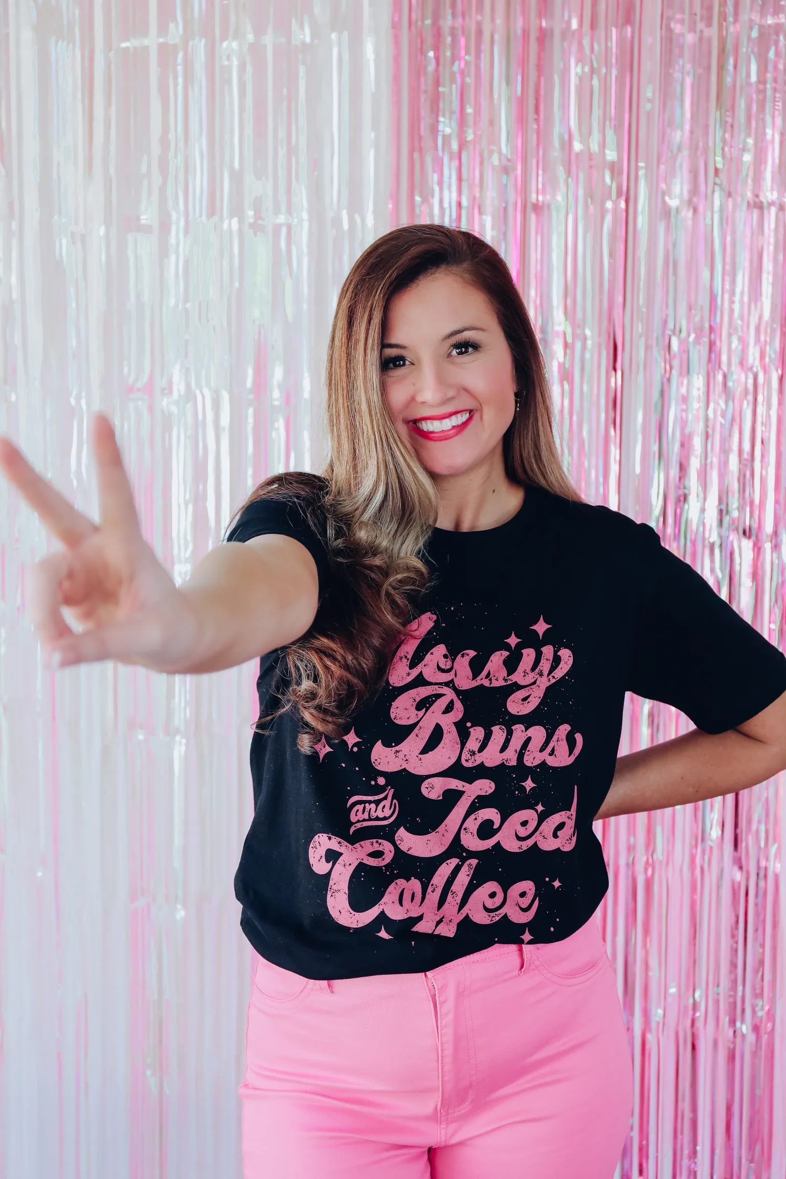 Messy Buns Graphic Tee - Black