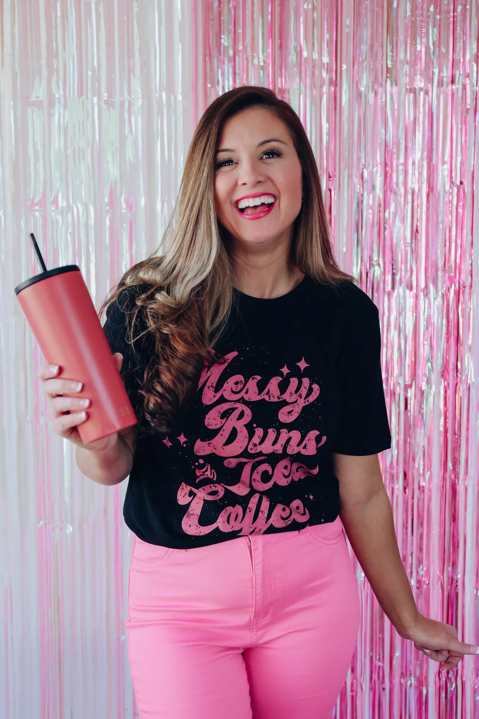 Messy Buns Graphic Tee - Black