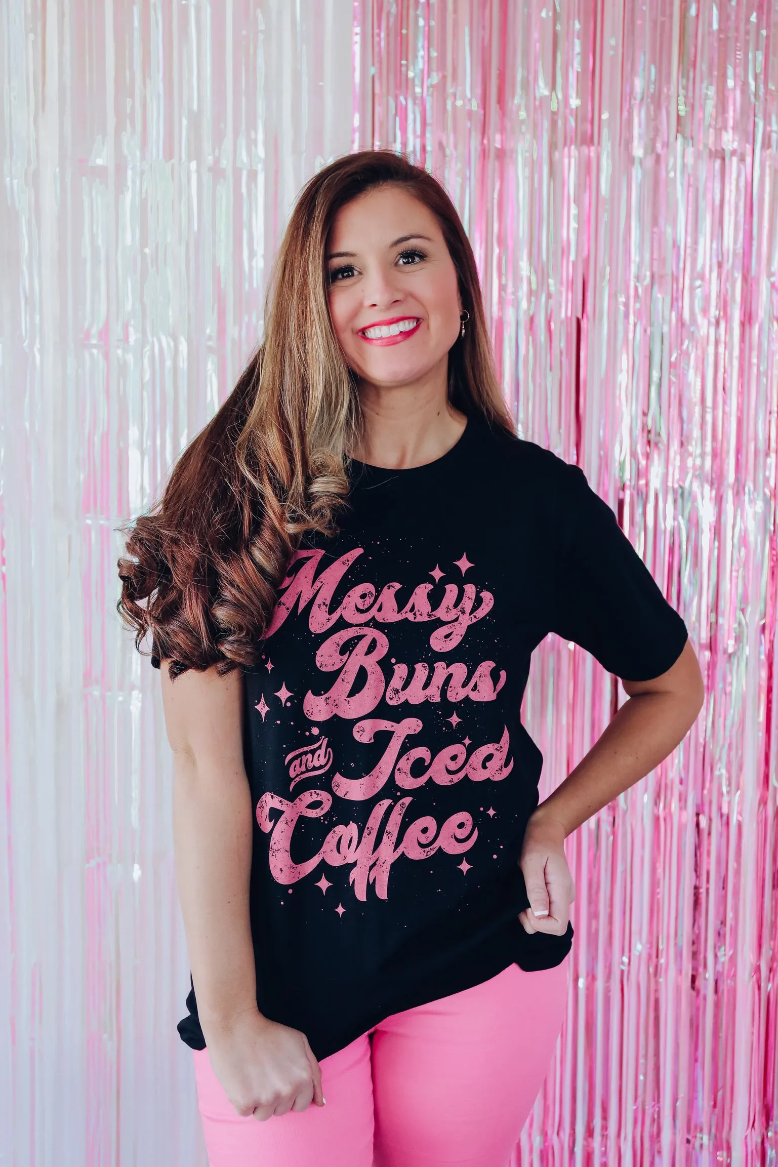 Messy Buns Graphic Tee - Black