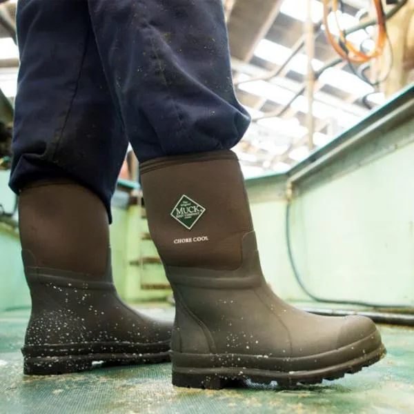 Muck Men's Wetland Waterproof Wellington Rubber Work Boot - Tan/Bark - WET-998K