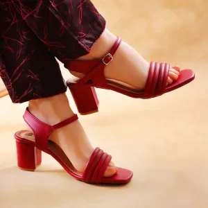 Narma Maroon Women Sandal