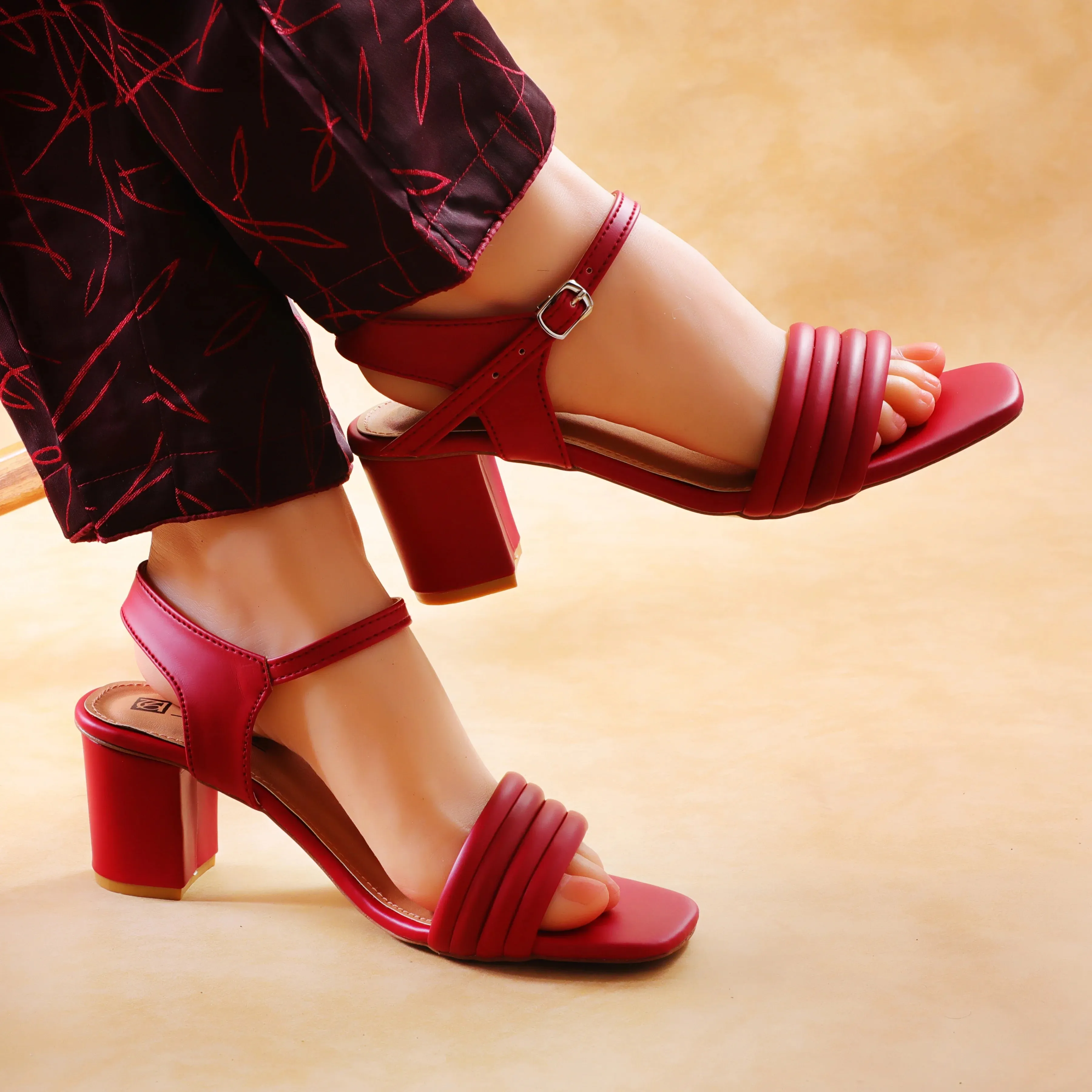 Narma Maroon Women Sandal