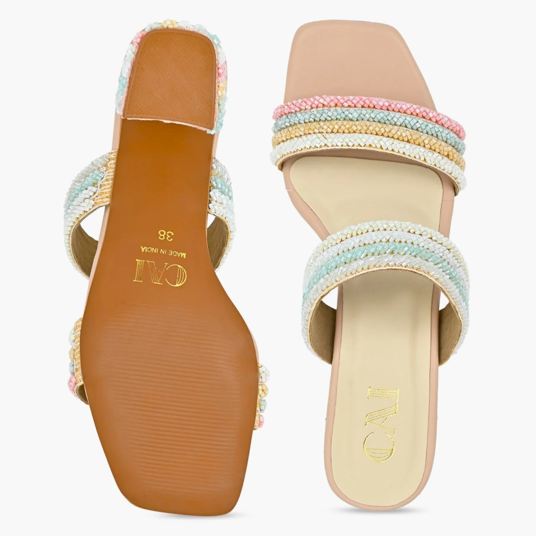 Neo Rainbow Strap Heels