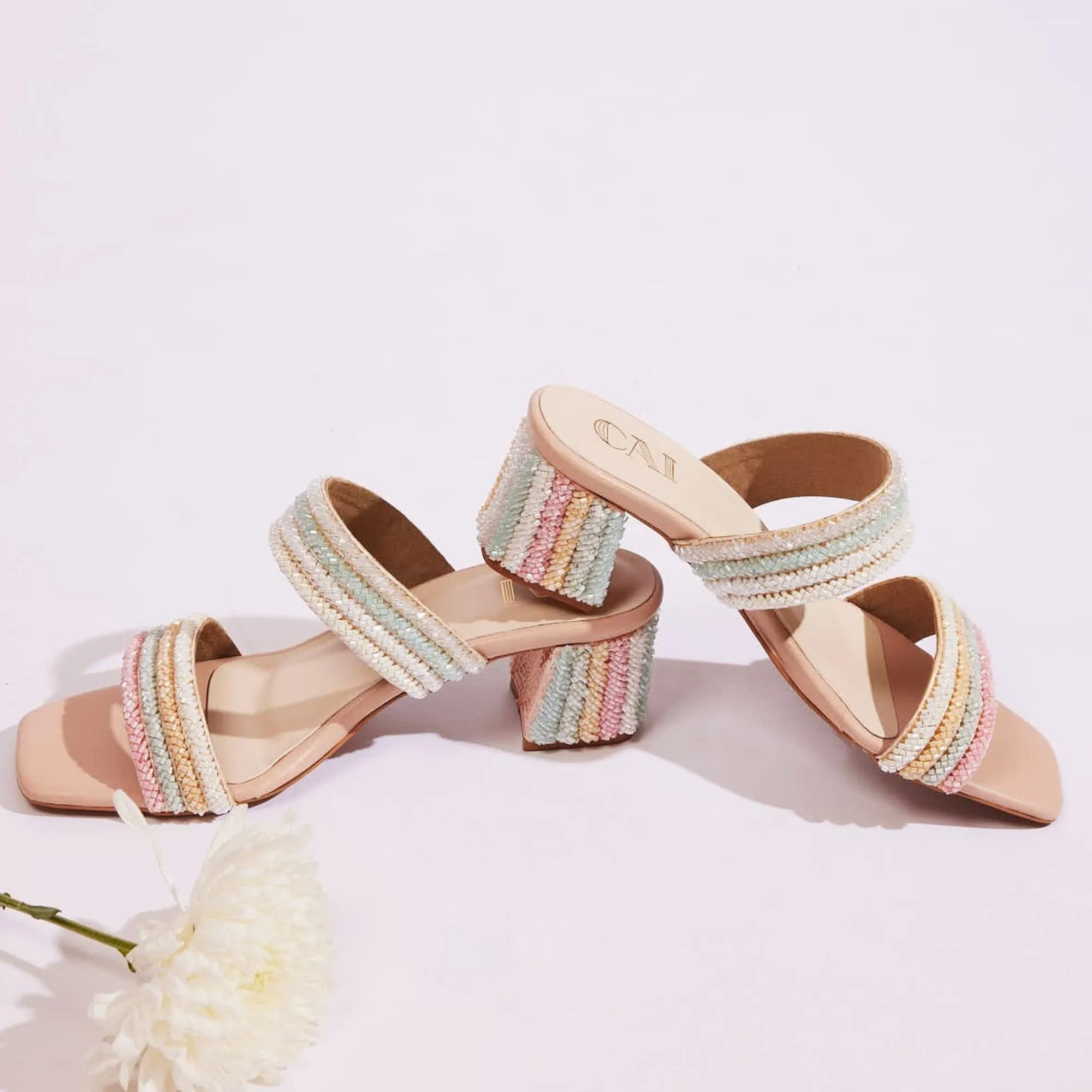 Neo Rainbow Strap Heels