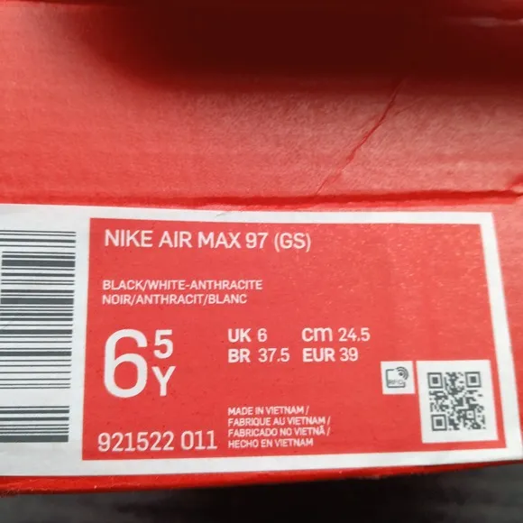 Nike Air Max 97 Youth Athletic Sneakers Black