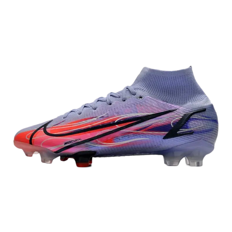 Nike Mercurial Superfly 8 Elite DF FG Mbappé Light Thistle Metallic Silver - Goatkits Boots