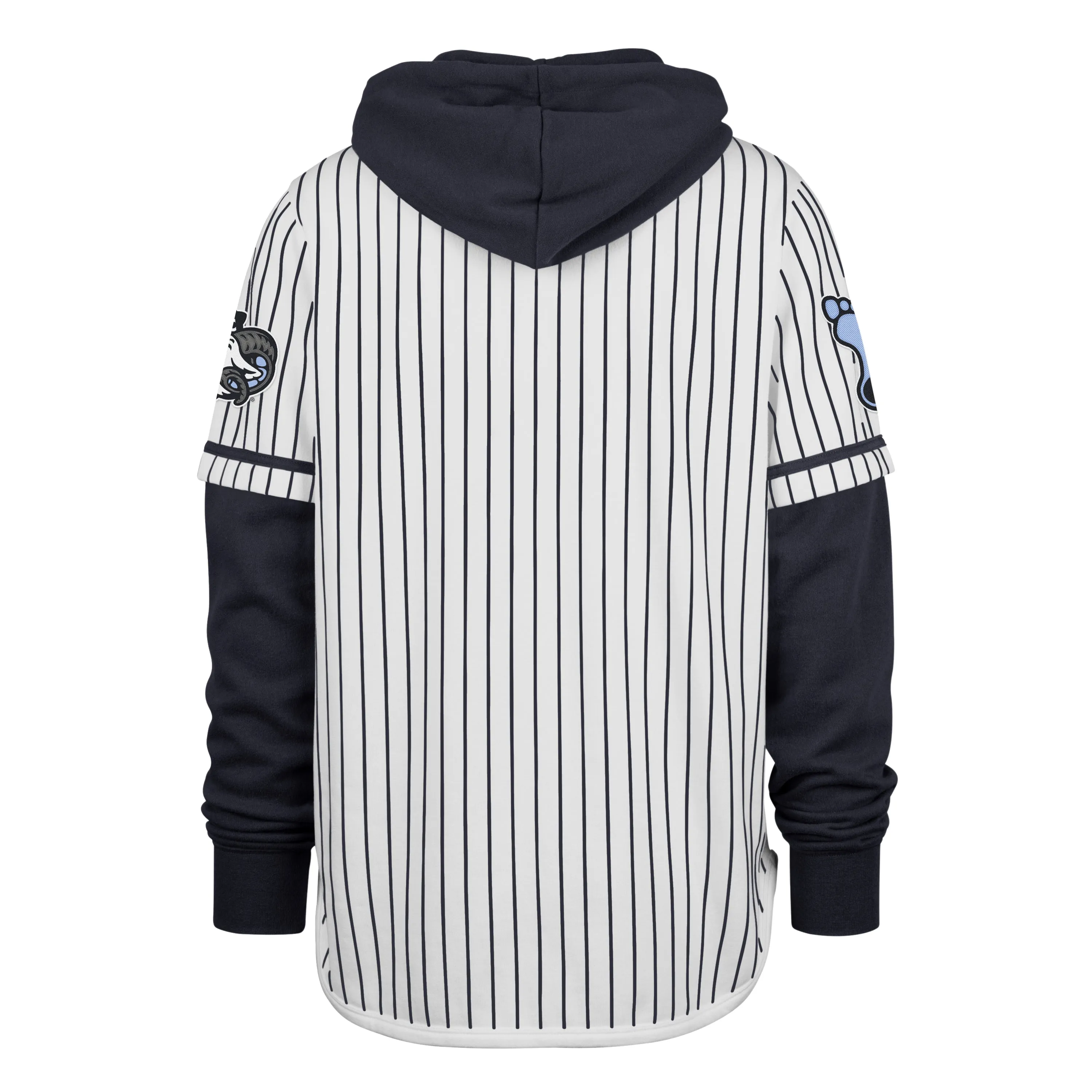 NORTH CAROLINA TAR HEELS UNC PINSTRIPE '47 SHORTSTOP PULLOVER HOOD