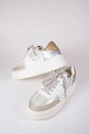 Oriana Silver Snake Sneakers