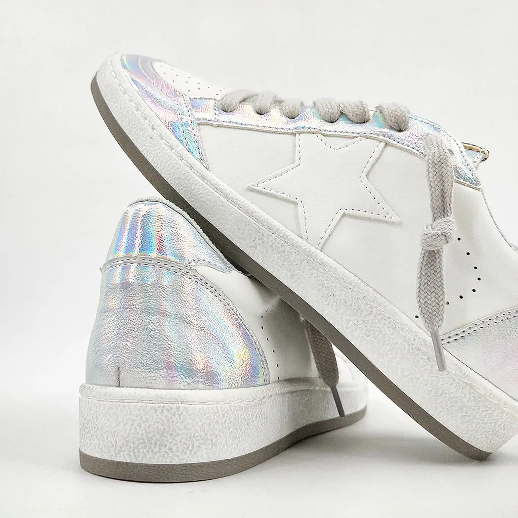 Paz Iridescent Silver Shu Shop Sneakers