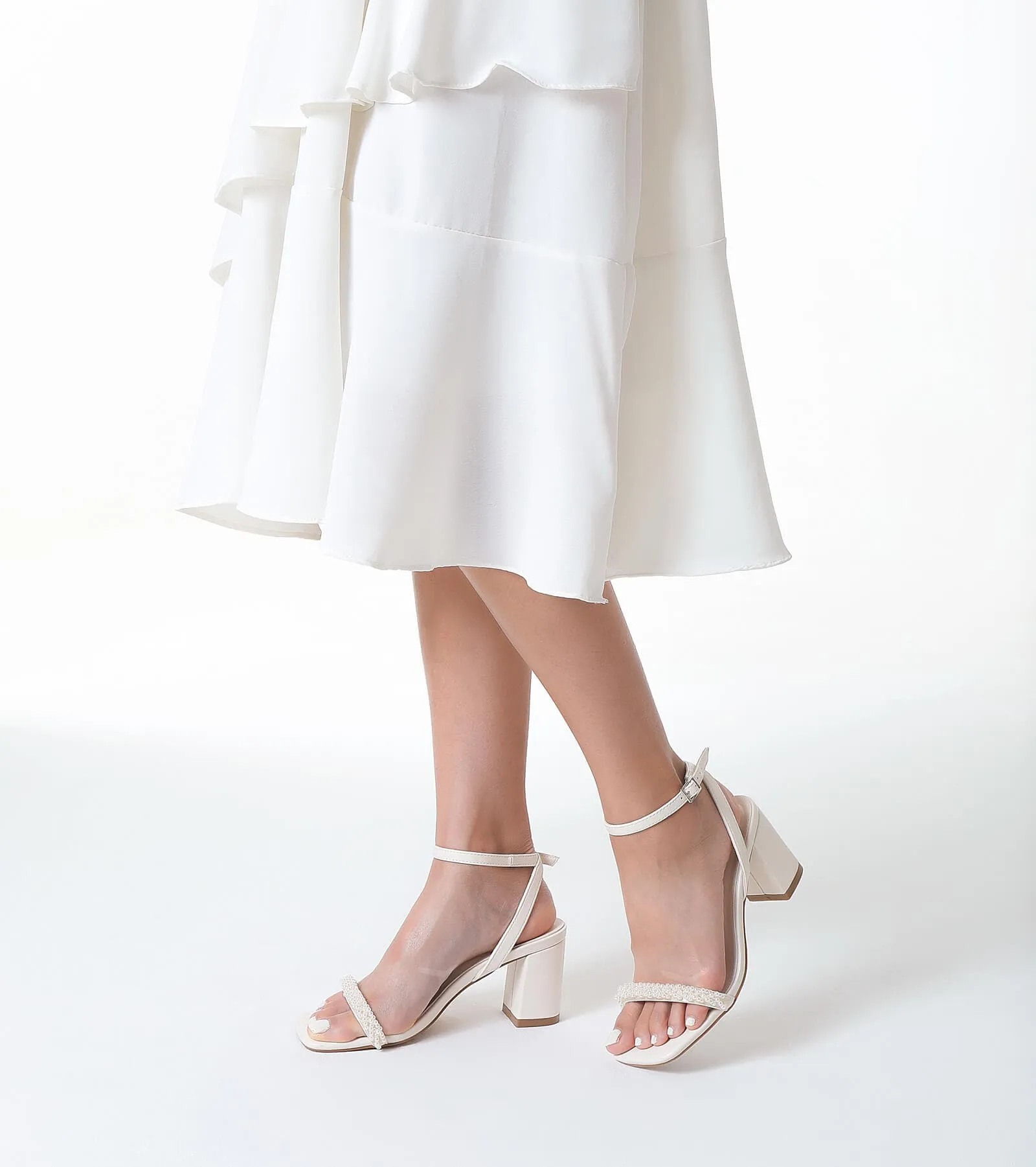 Pearl Strappy Heels for Women
