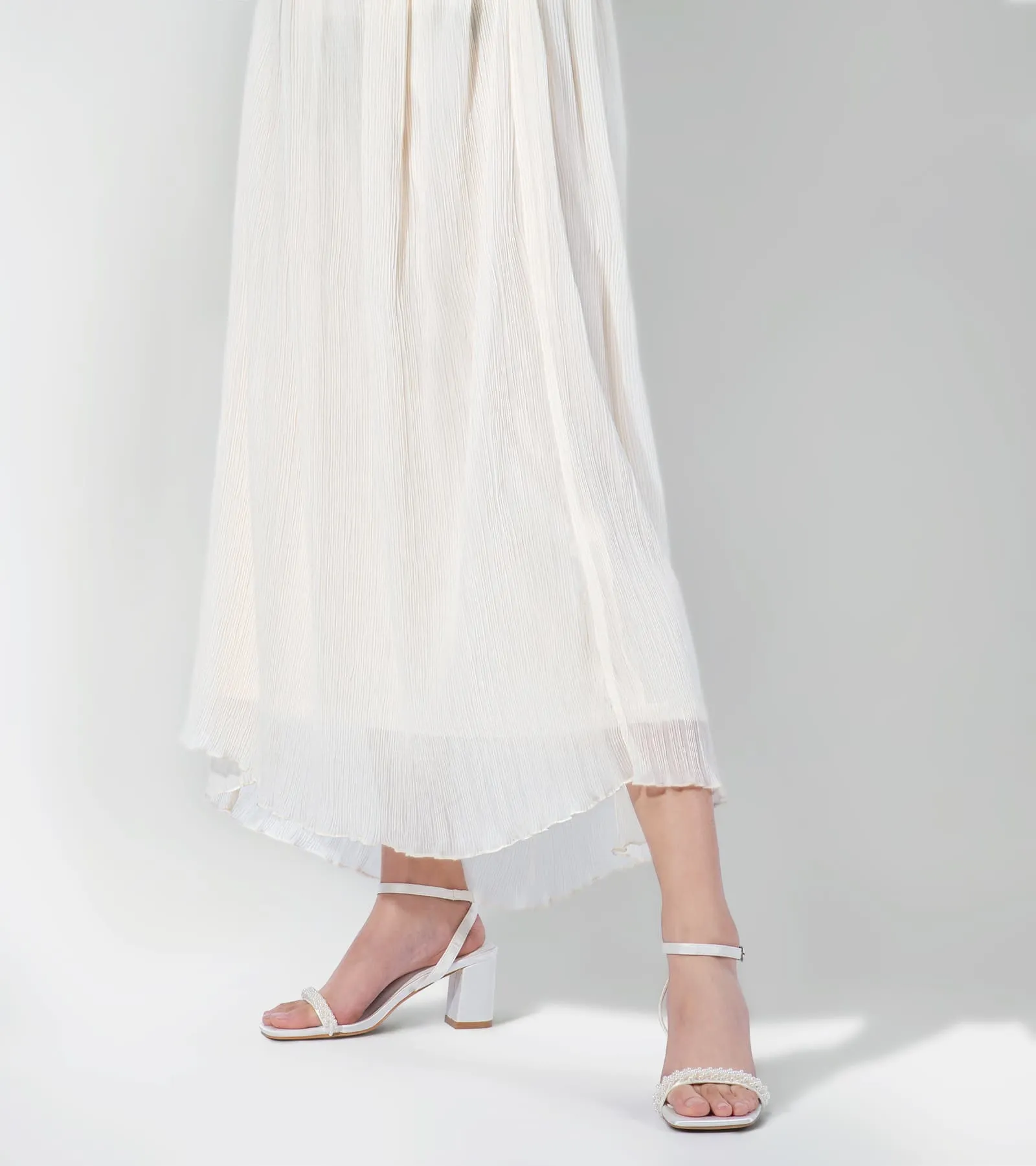 Pearl Strappy Heels for Women