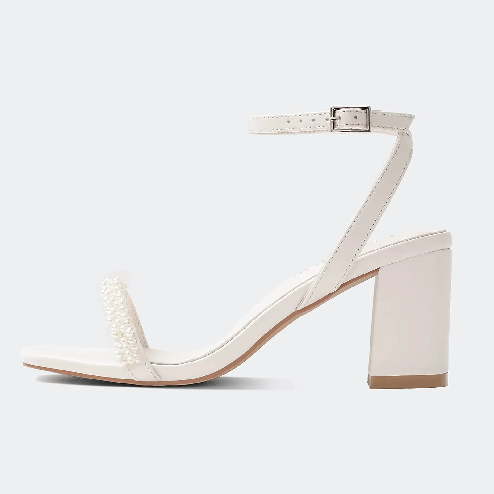 Pearl Strappy Heels for Women