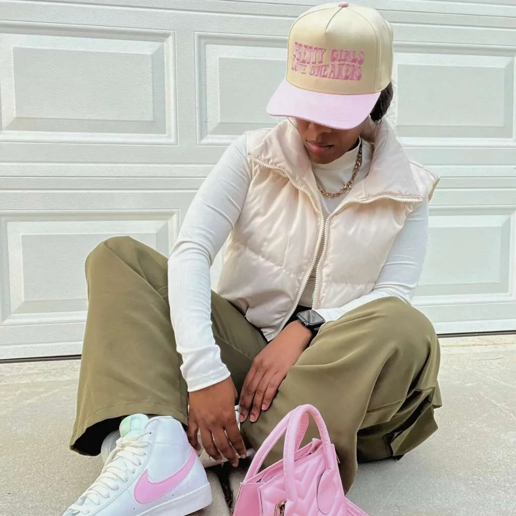Pretty Girls Love Sneakers Five Panel Baseball Cap - Trendy & Comfortable Statement Hat