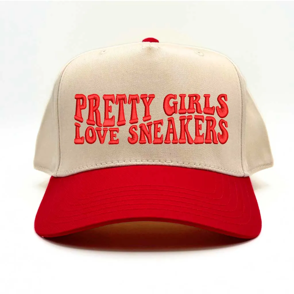 Pretty Girls Love Sneakers Five Panel Baseball Cap - Trendy & Comfortable Statement Hat