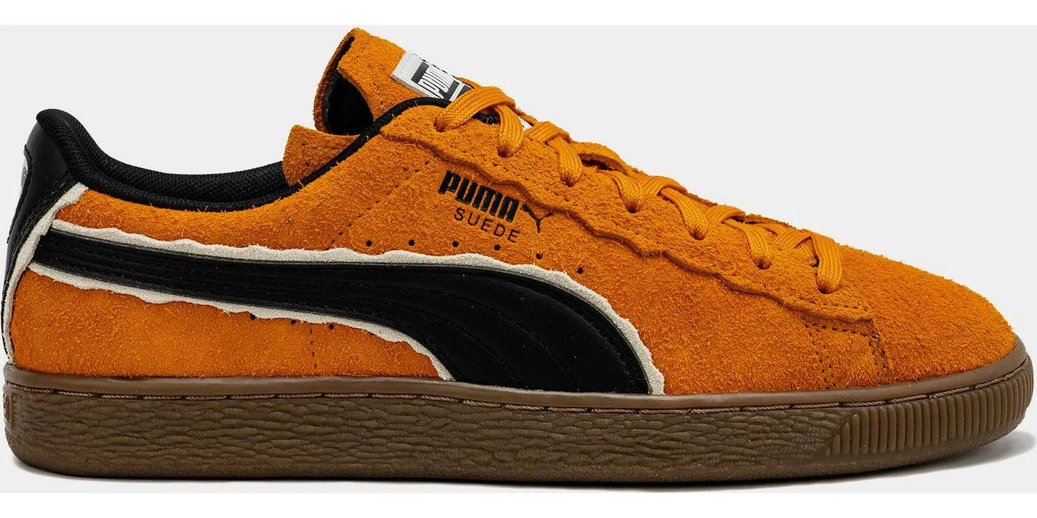 Puma Suede Classic XXI Orange 393534-01 Black Shoe Sneaker Trainer
