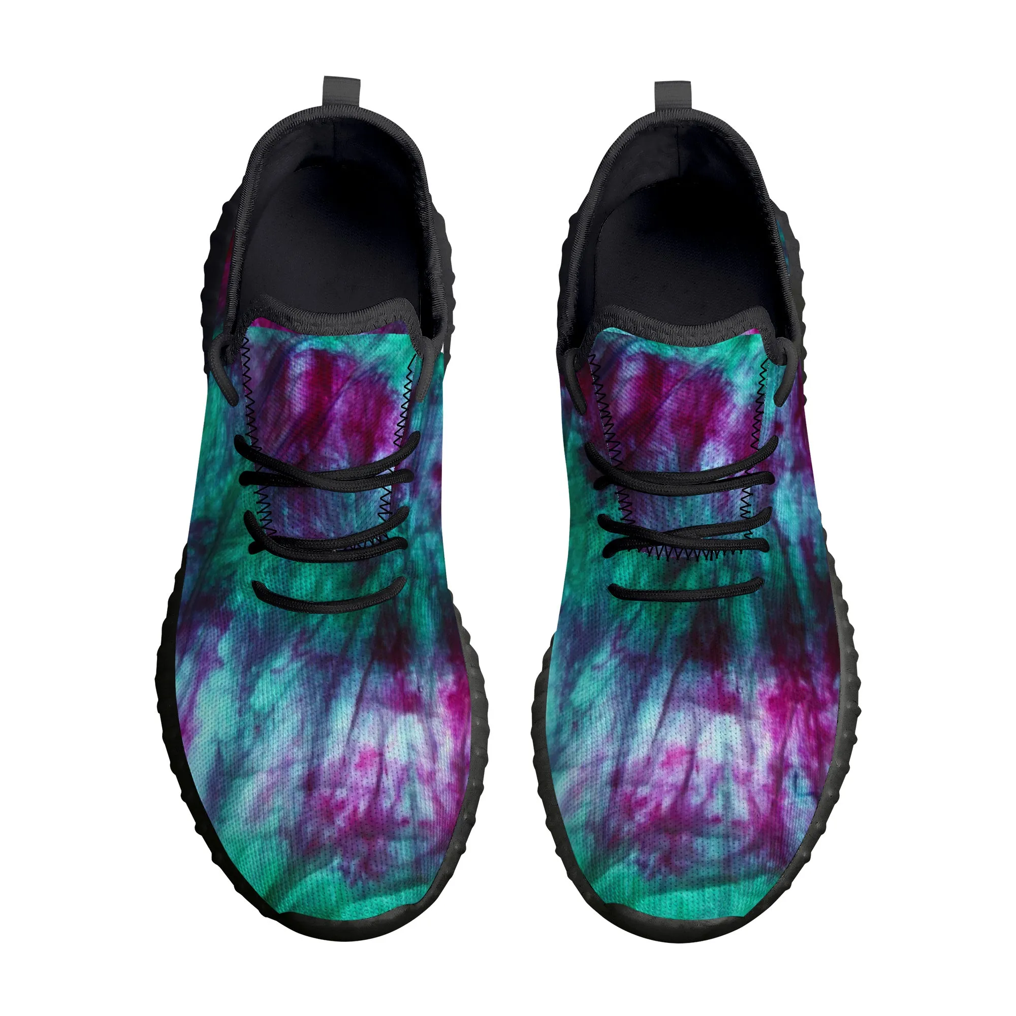 Purple Teal Tie Dye Premium Sneakers