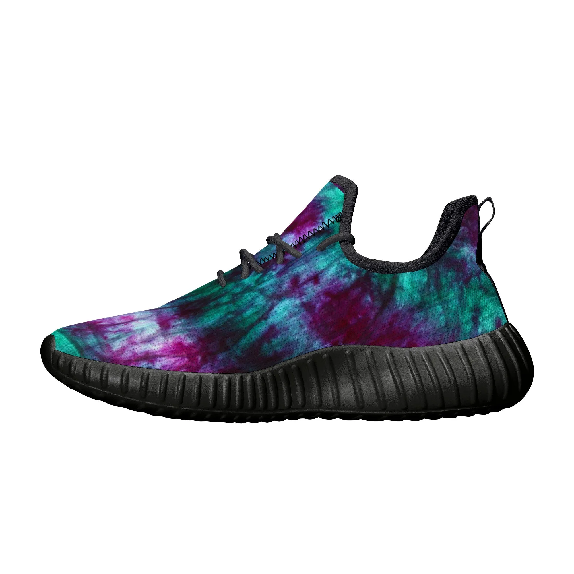 Purple Teal Tie Dye Premium Sneakers