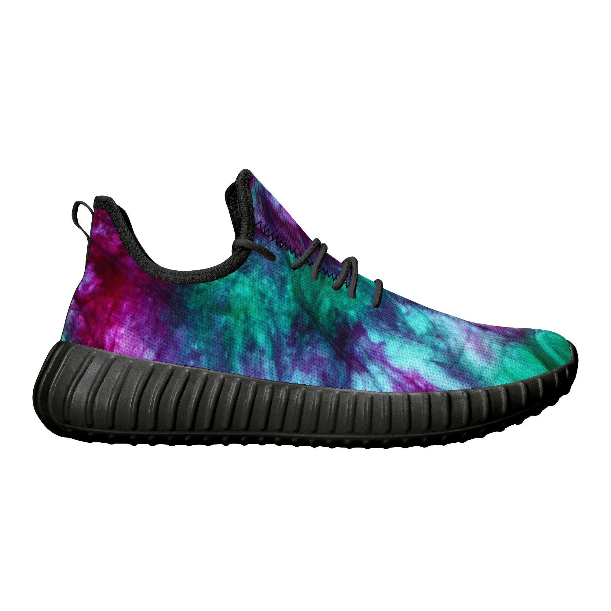 Purple Teal Tie Dye Premium Sneakers