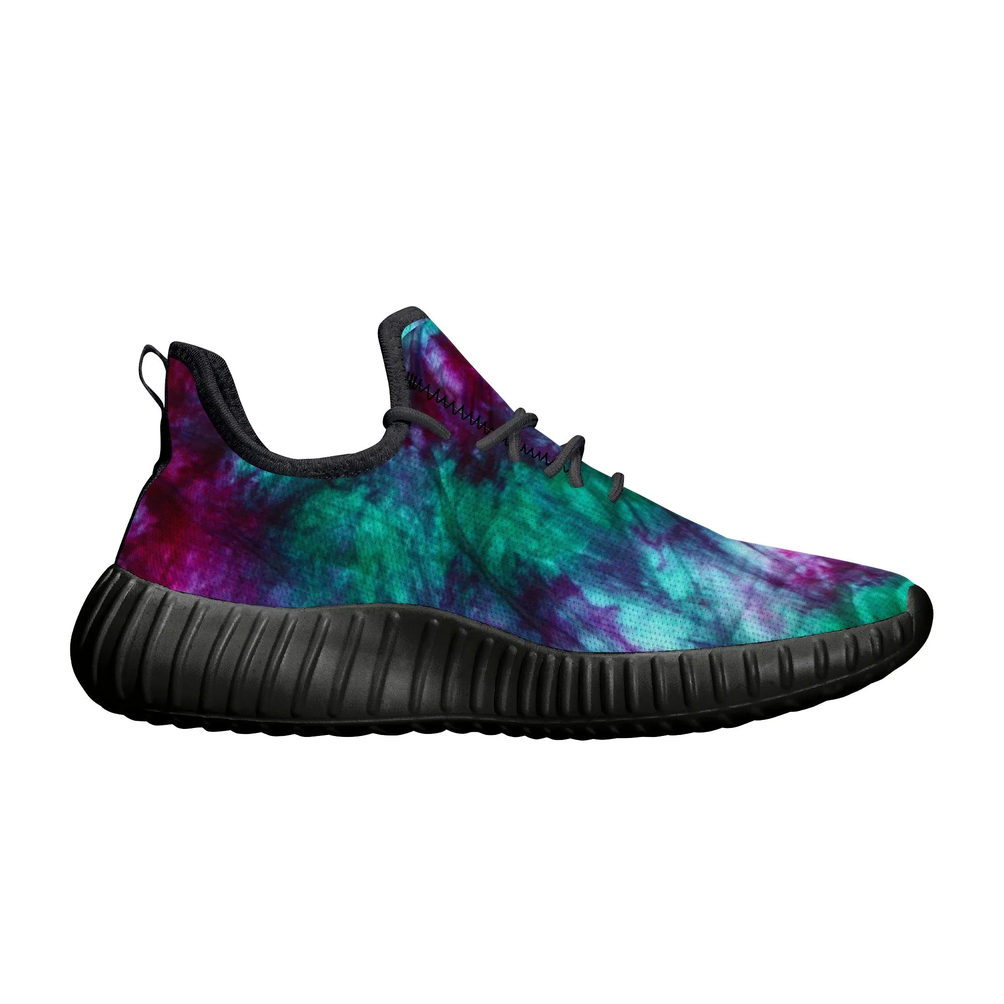 Purple Teal Tie Dye Premium Sneakers