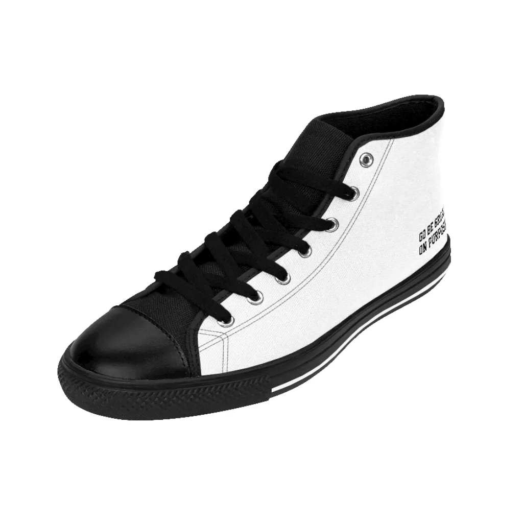 "Go Be Great On Purpose" Men's High-top Sneakers