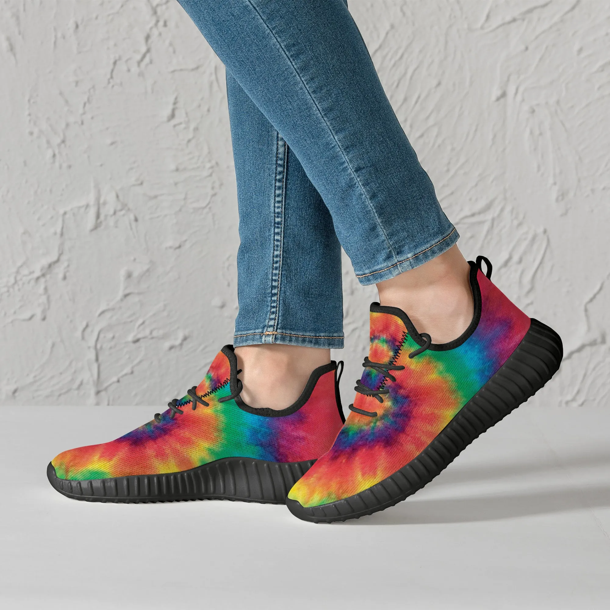 Rainbow Swirl Tie Dye Premium Sneakers