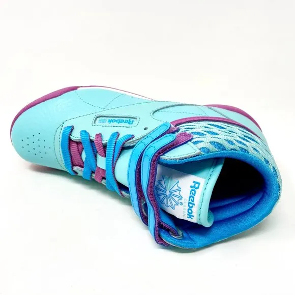 Reebok Freestyle Hi Classic Blue Bomb Ultraberry Kids Girls Sneakers M46776