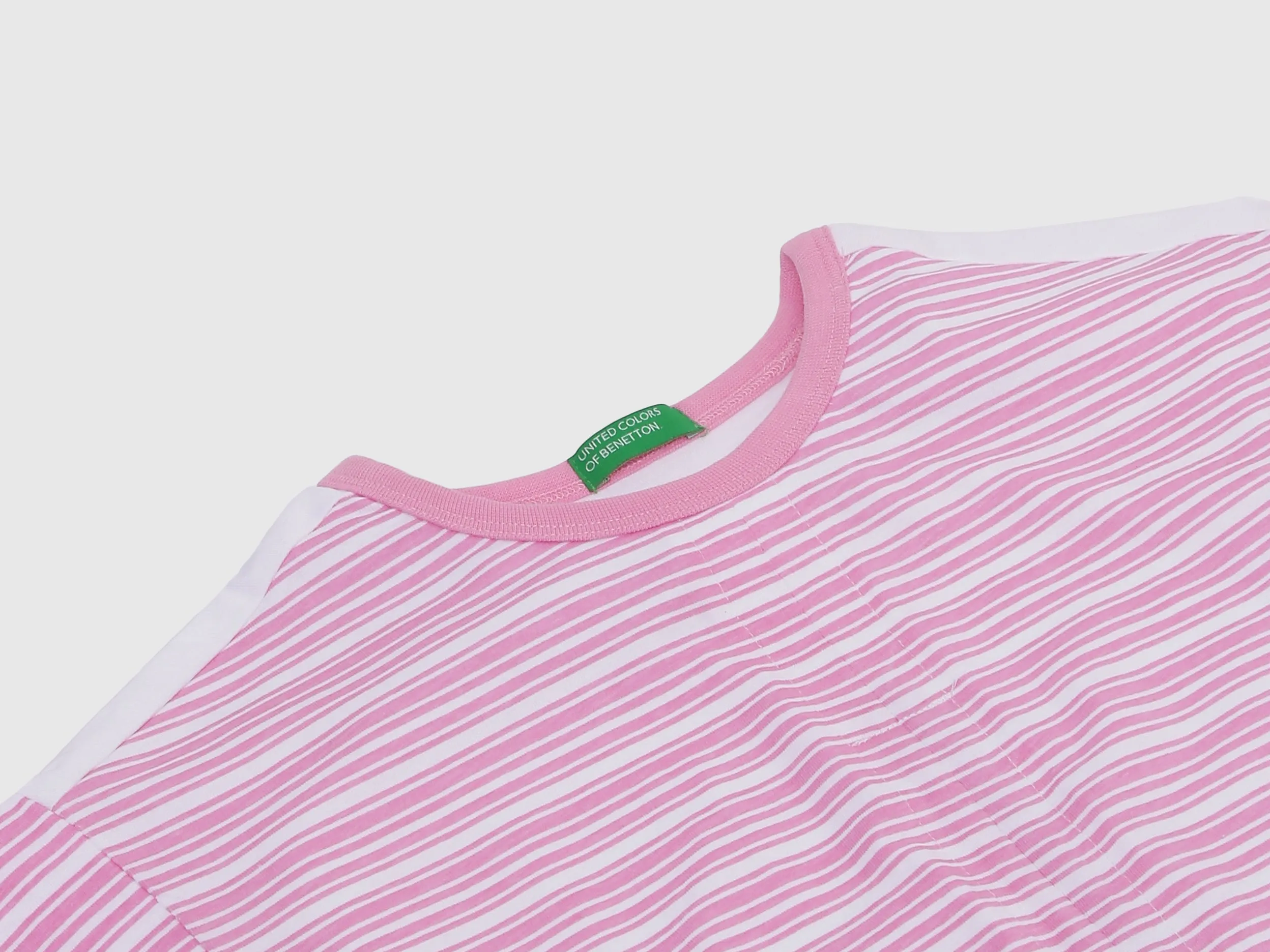 Regular-Fit Crew Neck Striped Top