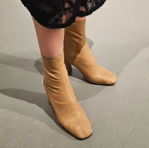 Retro Middle Span Ankle Boots 5cm