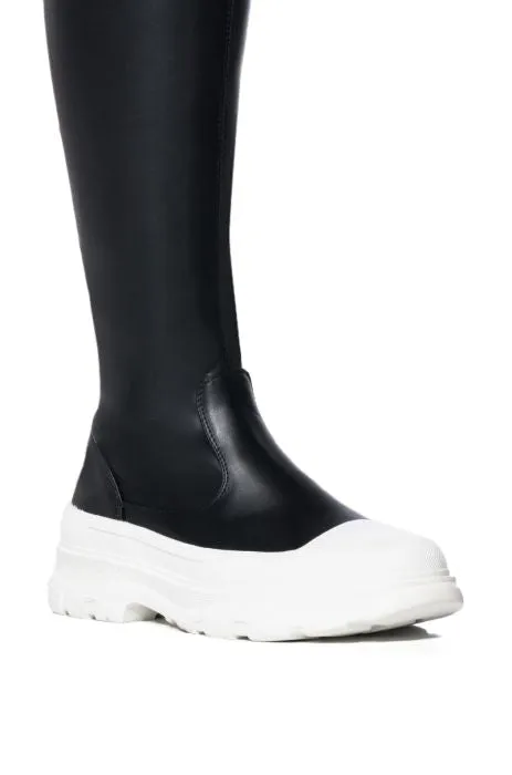 Rick Flare Fitted Mid Calf Sneaker Boots