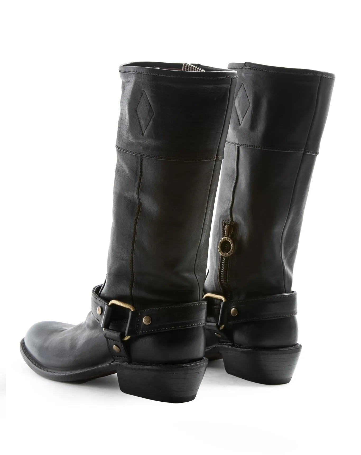 RIZ Black Leather Tall Boots