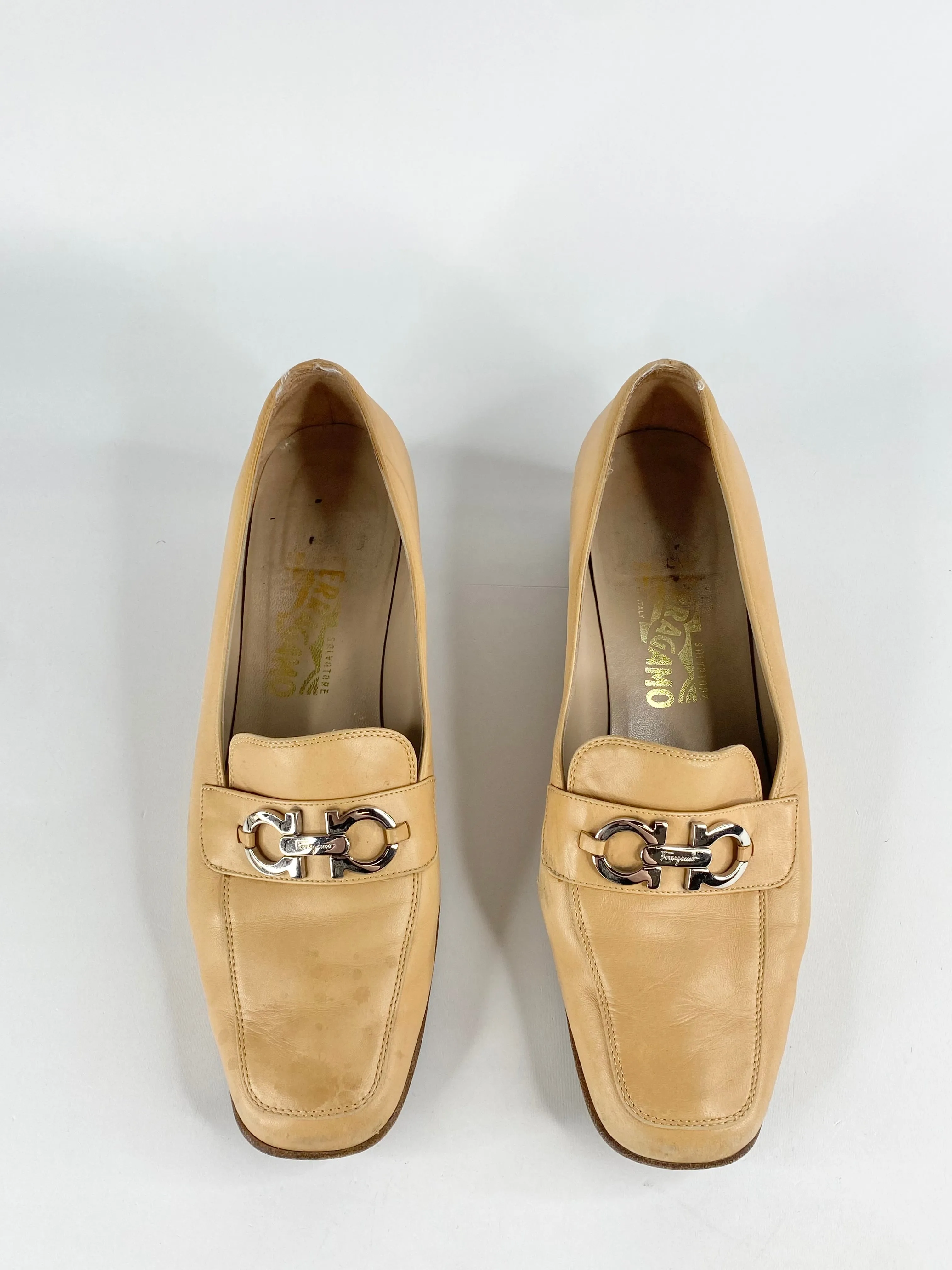 Salvatore Ferragamo Soft Tan Loafers - 8