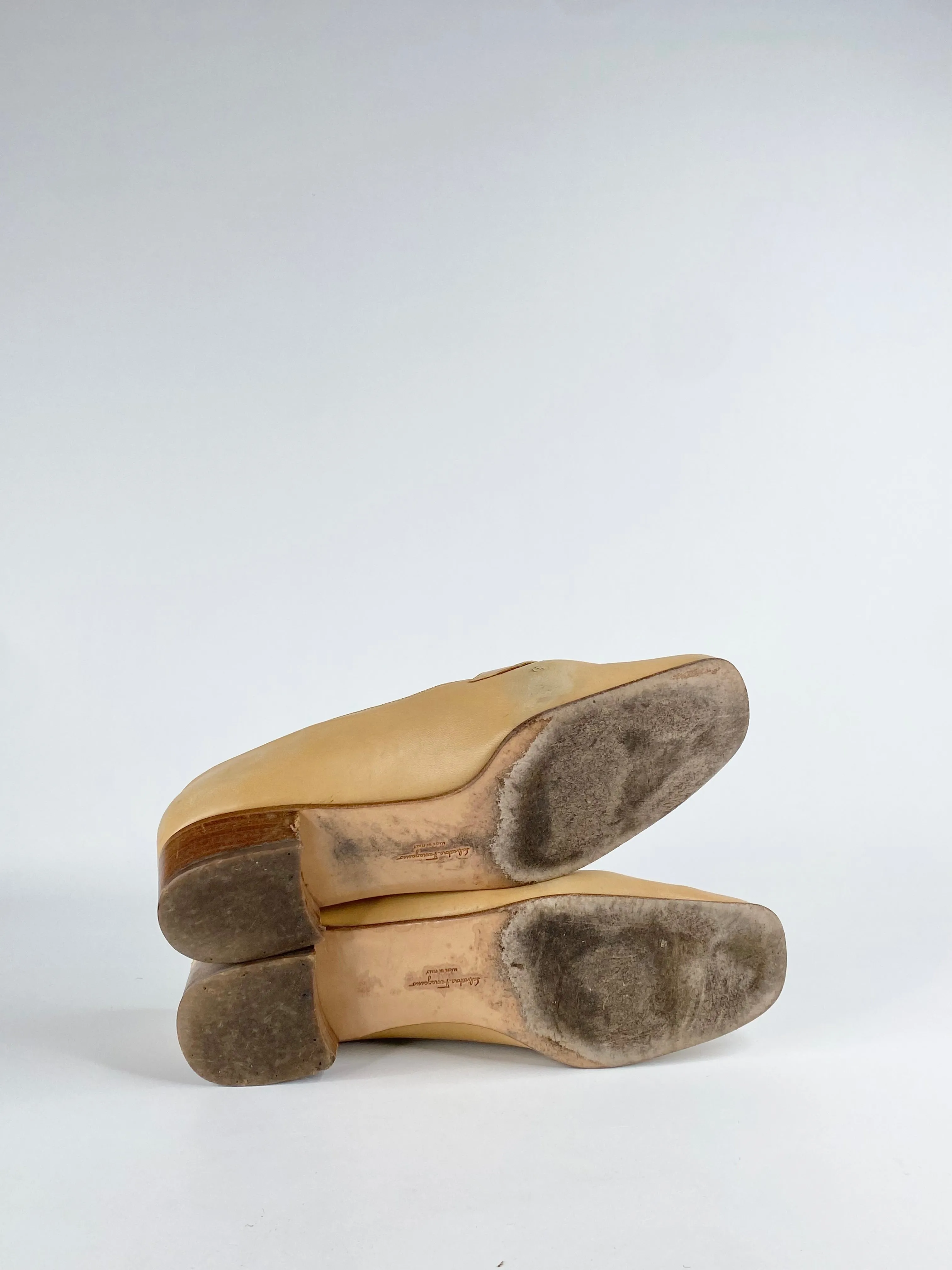Salvatore Ferragamo Soft Tan Loafers - 8