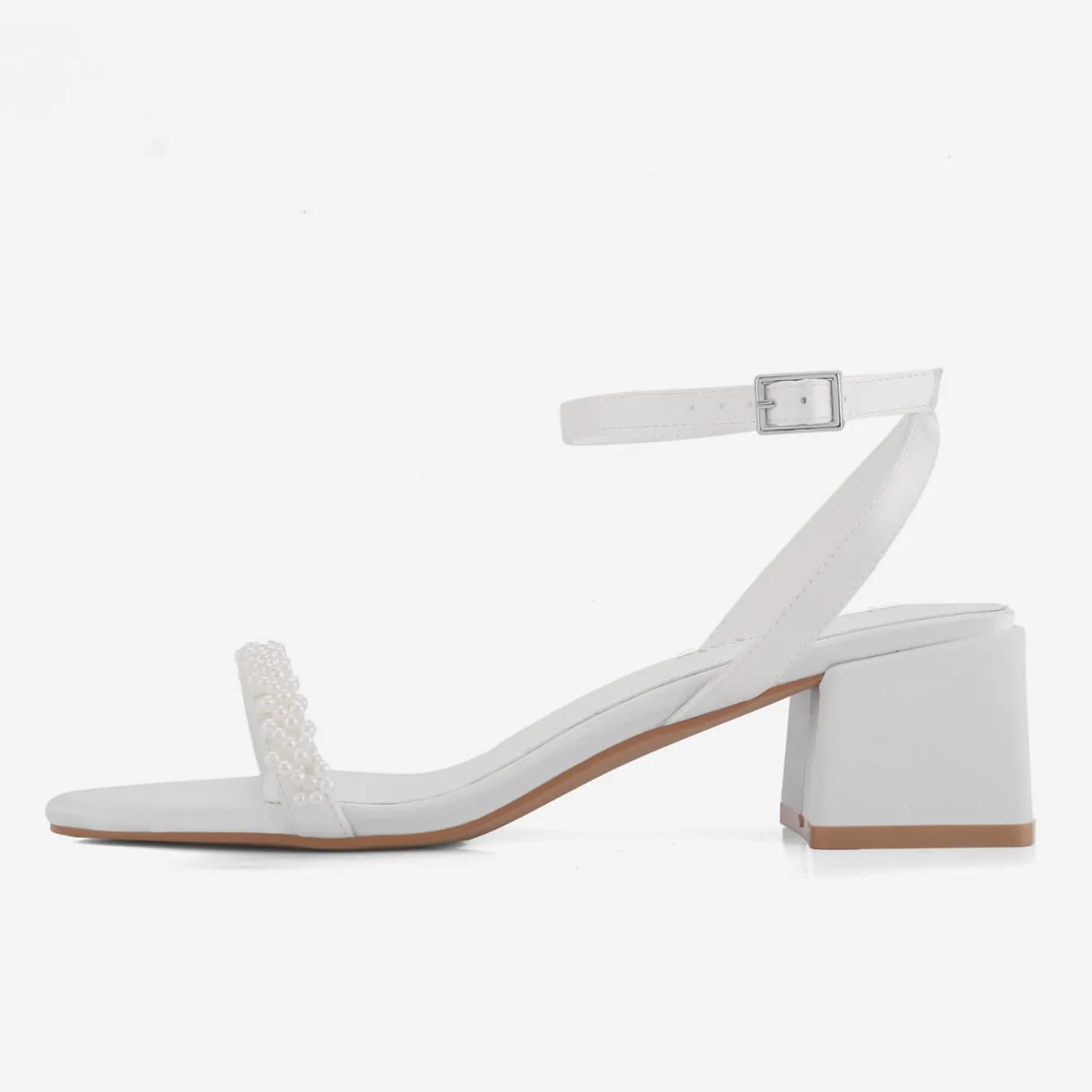 Satin Ankle Strap Sandals