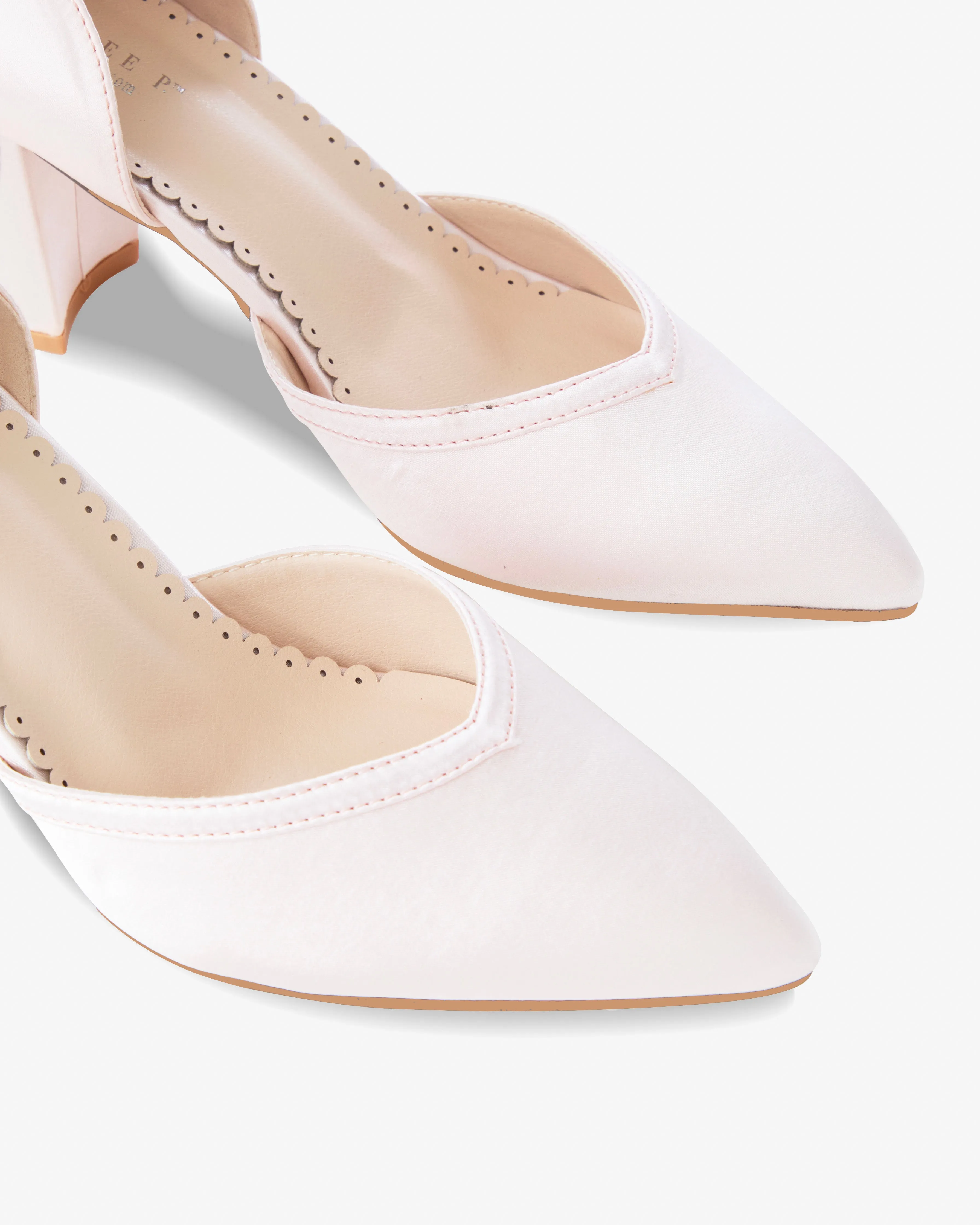 Satin Block Heels