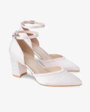 Satin Block Heels