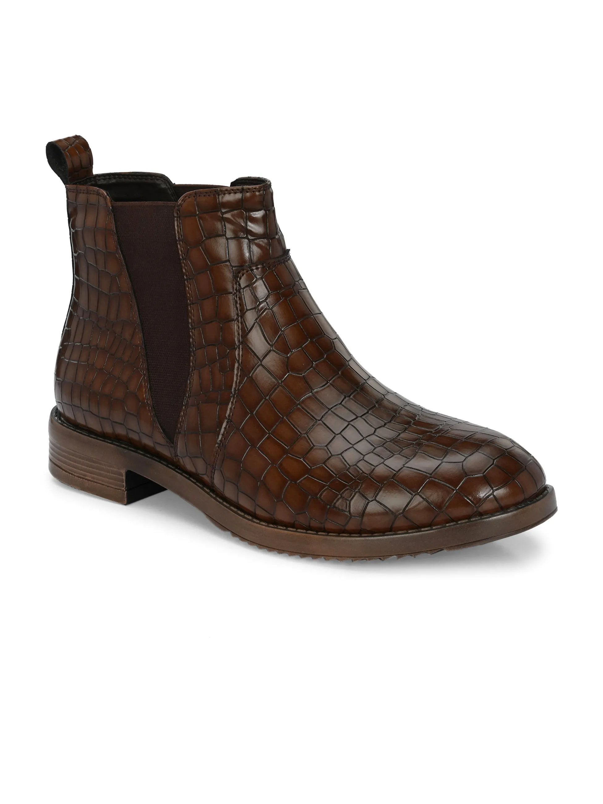 Savanna Women Tan Textured Boots