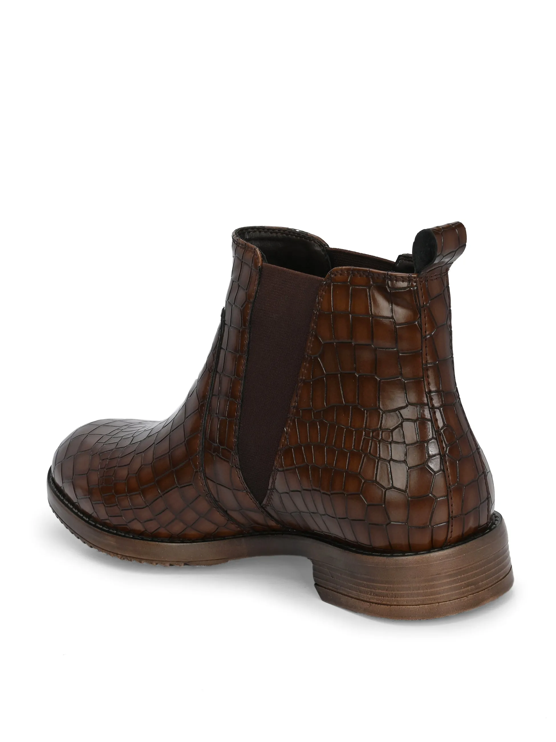 Savanna Women Tan Textured Boots