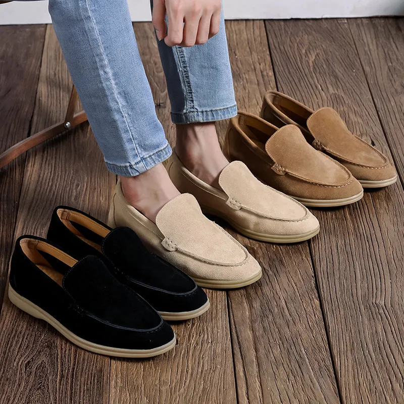Shallow Mouth Leather Loafers
