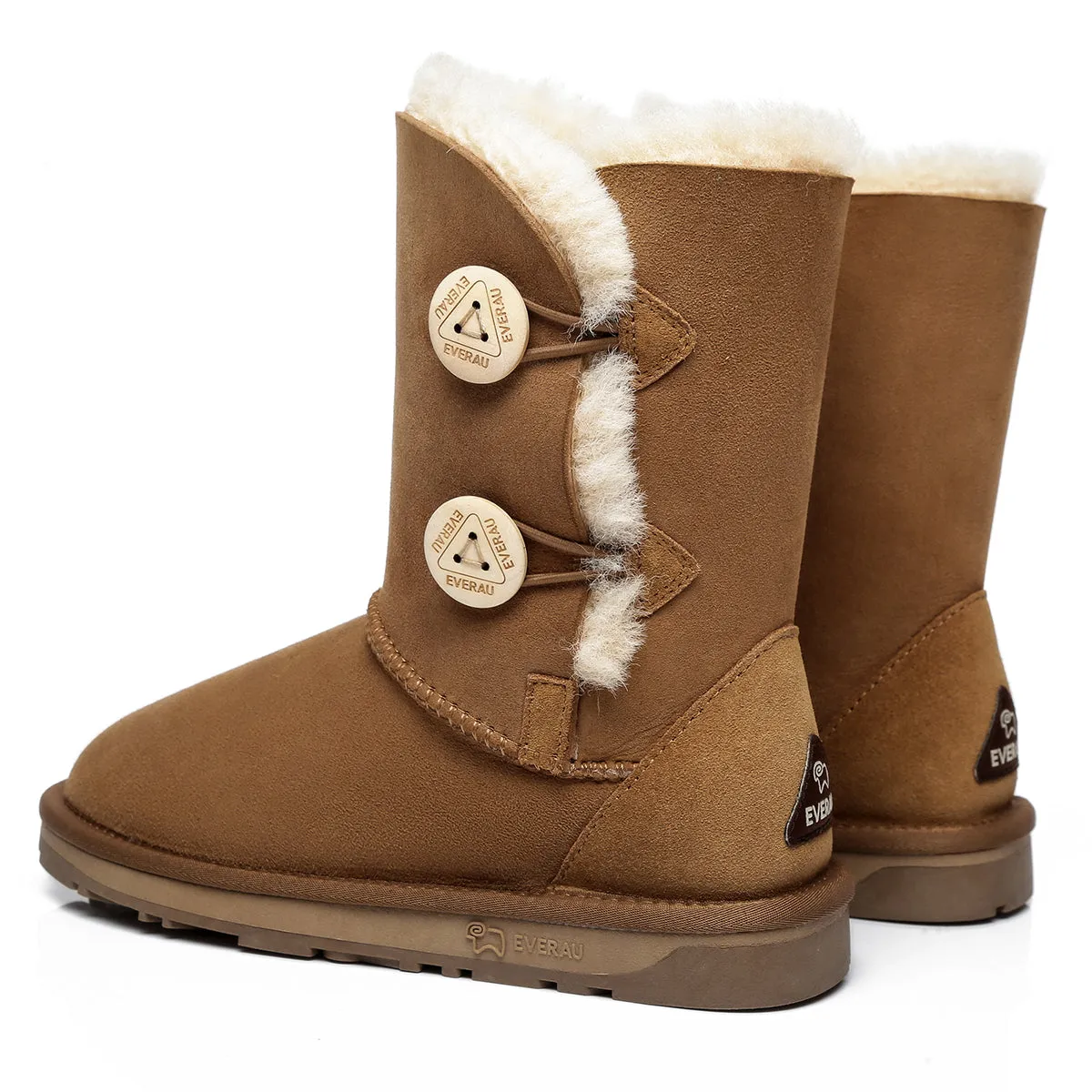 Short Twin Button Women Boots