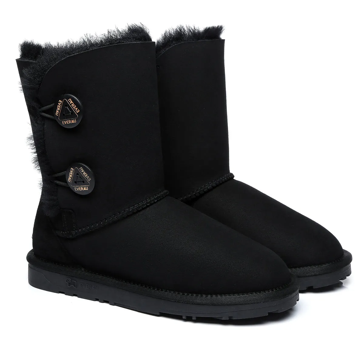 Short Twin Button Women Boots