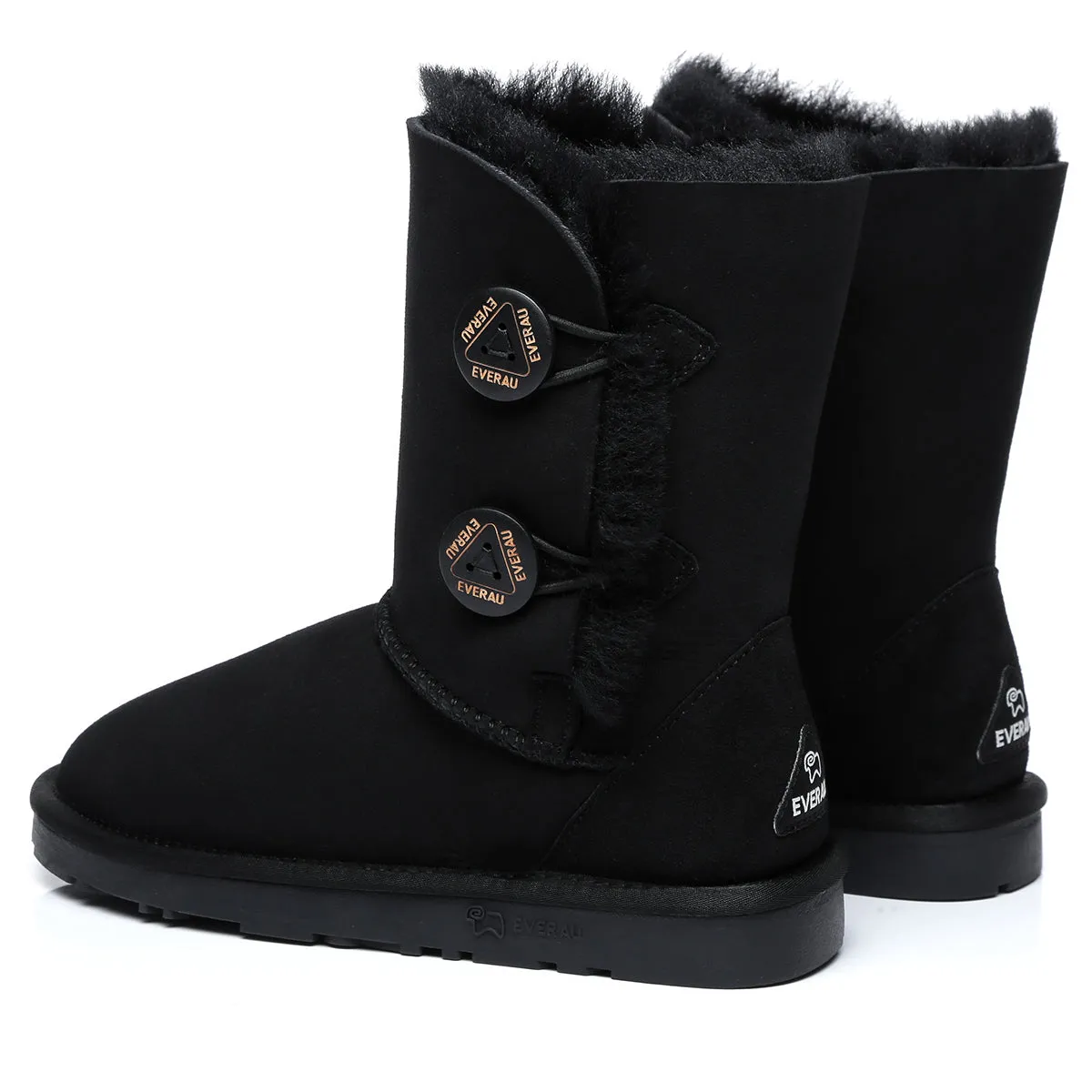Short Twin Button Women Boots