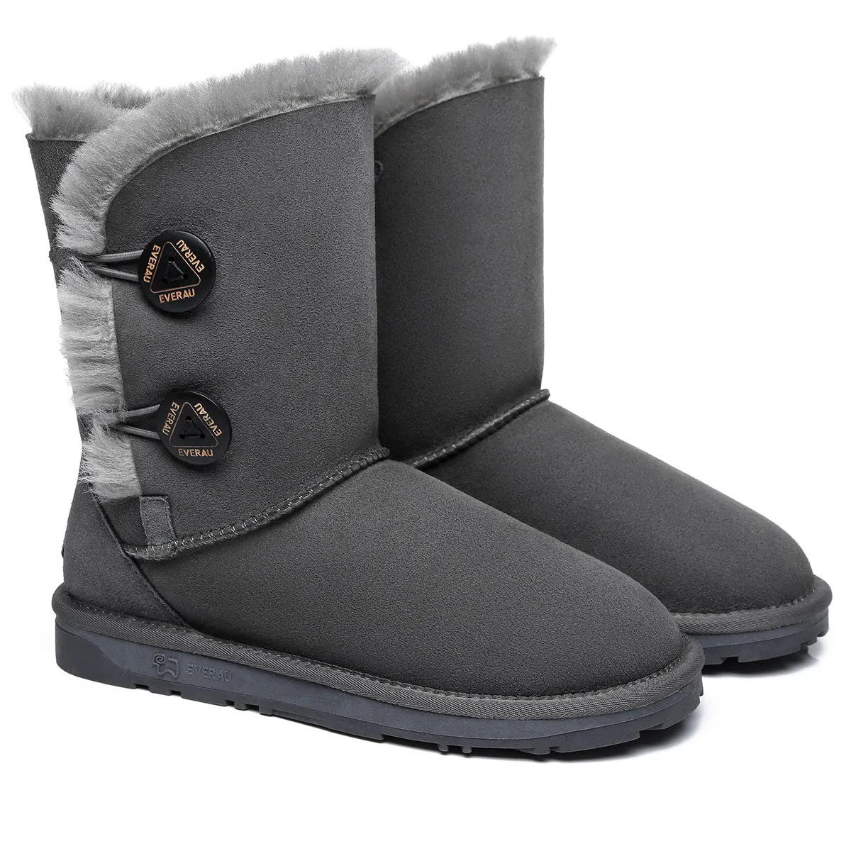 Short Twin Button Women Boots