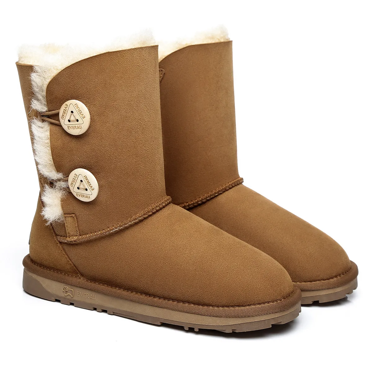 Short Twin Button Women Boots