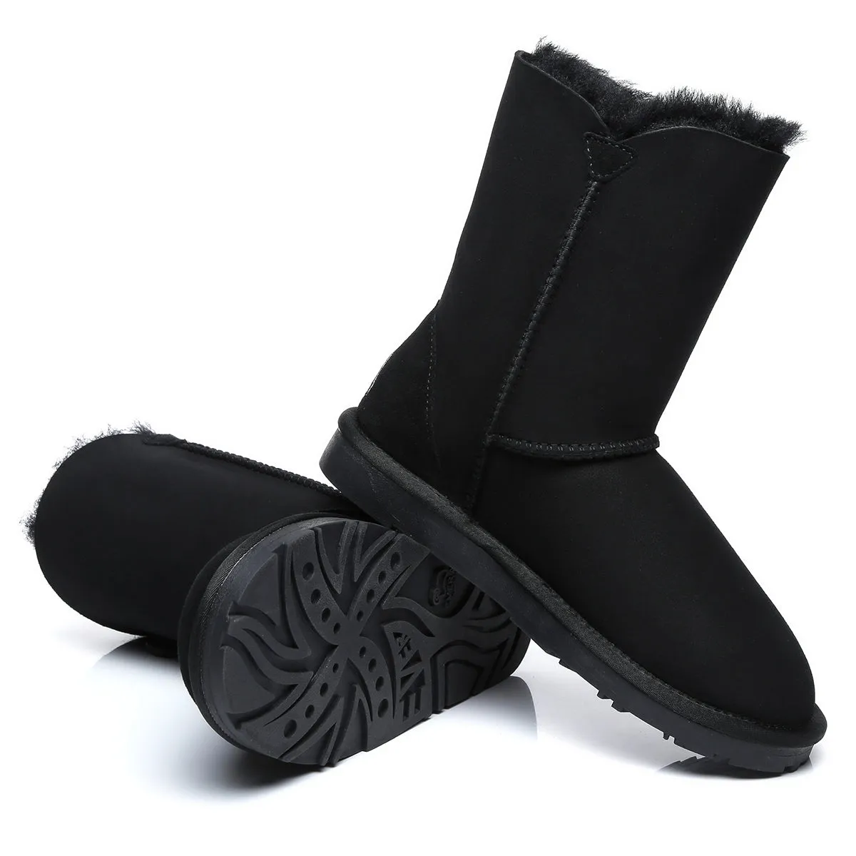 Short Twin Button Women Boots