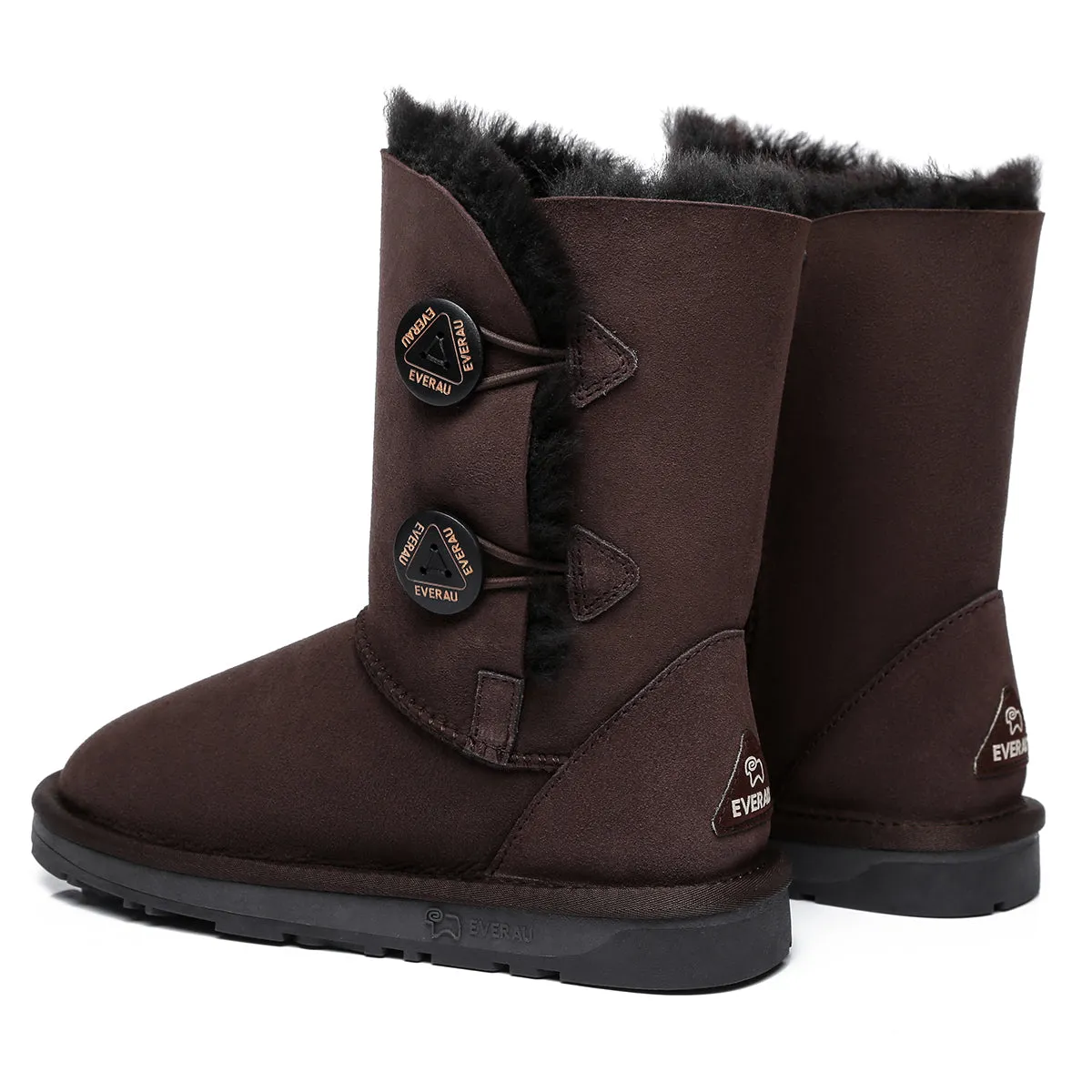 Short Twin Button Women Boots